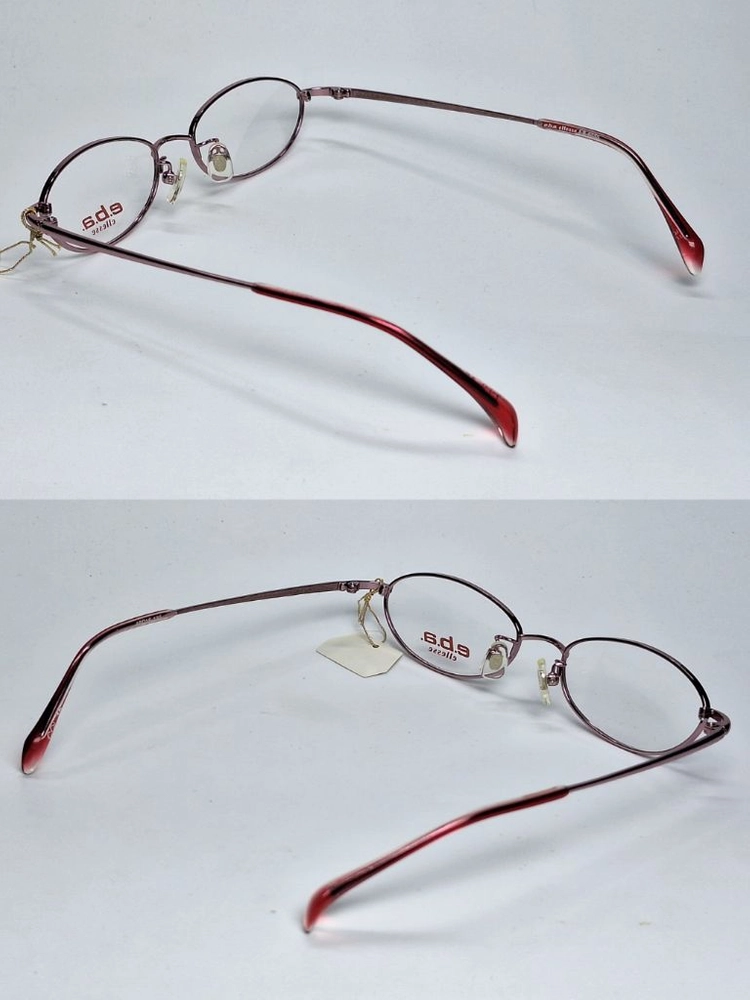 엘레쎄 ELLESE EB-6055 15 안경테 48mm 슬림 오벌형 긱시크 일본 빈티지 데드스톡 아메카지 Y2K 이미지