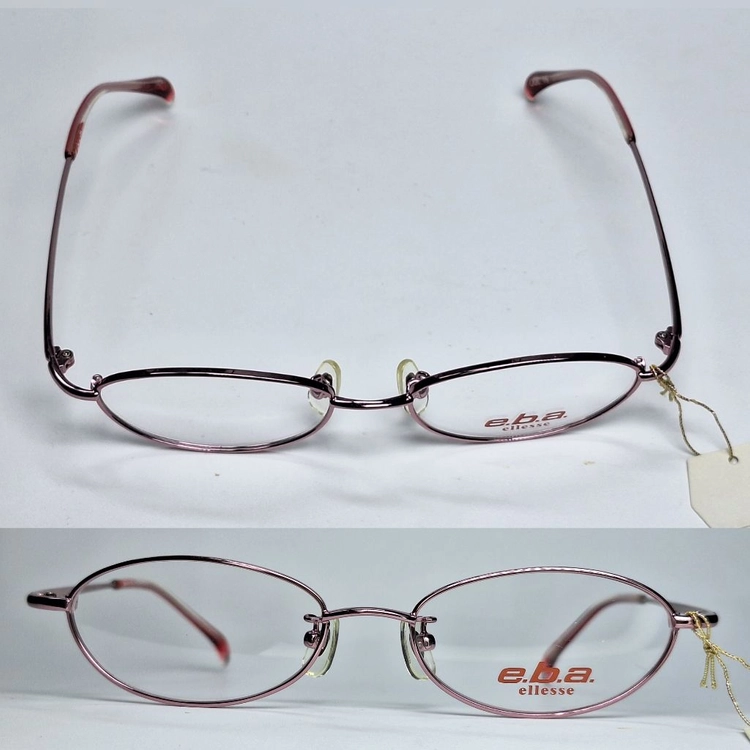 엘레쎄 ELLESE EB-6055 15 안경테 48mm 슬림 오벌형 긱시크 일본 빈티지 데드스톡 아메카지 Y2K 이미지