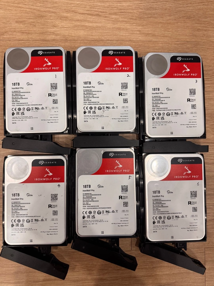 씨게이트 아이언울프 프로 18TB x 6개 일괄 판매합니다. 이미지