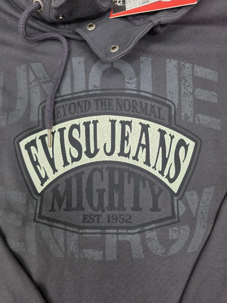 EVISU JEANS 그레이 맨투맨 XXL 이미지