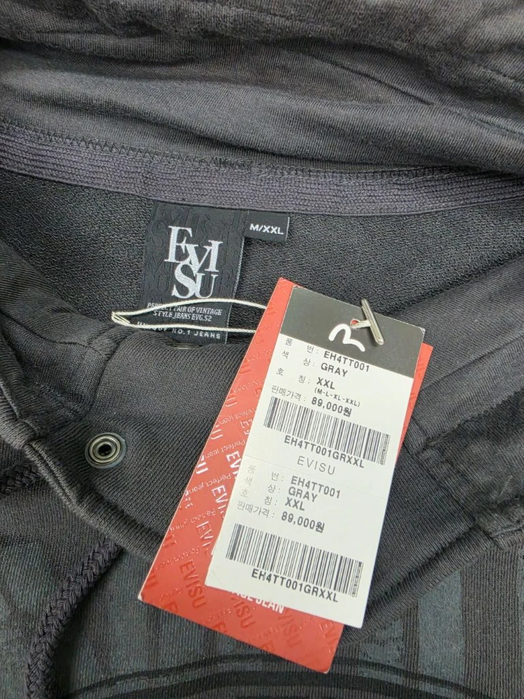 EVISU JEANS 그레이 맨투맨 XXL 이미지