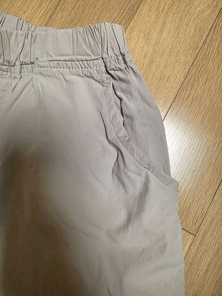 바브키즈 여름용 배기 팬츠 140 허리밴딩 베이지 이미지