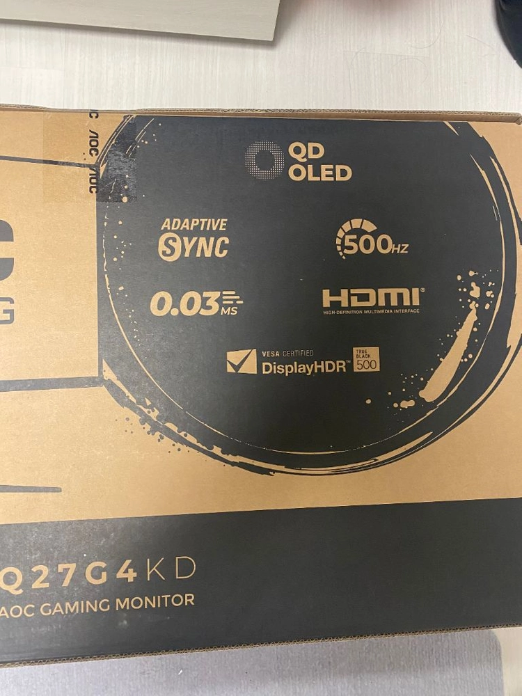 알파스캔 q27g4kd qhd oled 500hz 모니터 풀박 이미지