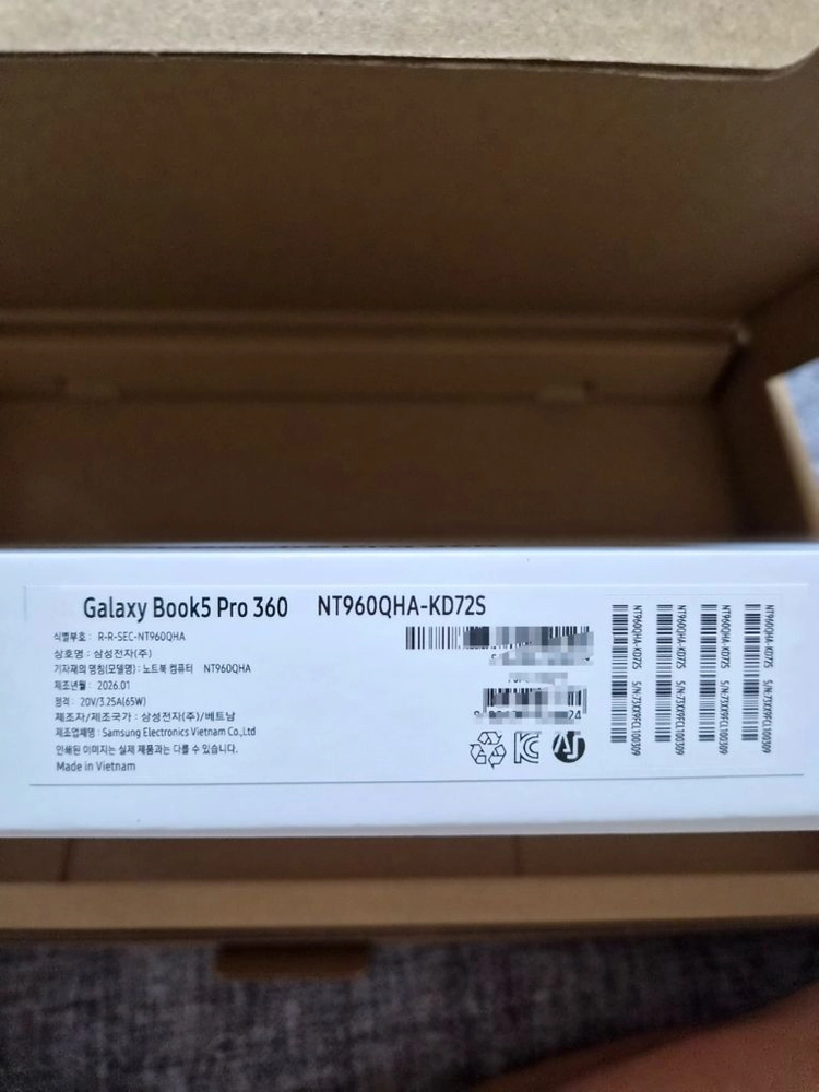 삼성갤럭시북5pro360 (NT960QHA-KD72S) 이미지