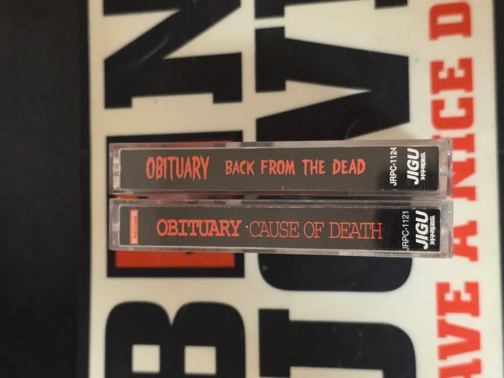 일괄 또는 개별 희귀 데스메탈 카세트테이프 오비추어리 Obituary 이미지