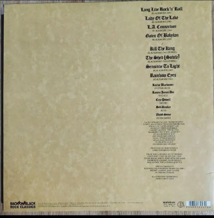 수입 Rainbow - Long Live Rock N Roll LP 이미지