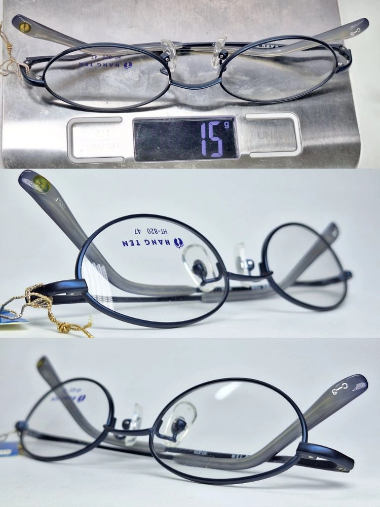 행텐 HANG TEN HT-820 네이비 안경테 47mm 오벌형 긱시크 일본 빈티지 데드스톡 아메카지 Y2K 레트로 이미지
