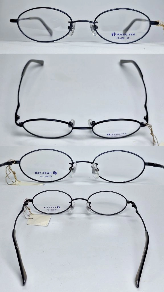 행텐 HANG TEN HT-820 네이비 안경테 47mm 오벌형 긱시크 일본 빈티지 데드스톡 아메카지 Y2K 레트로 이미지