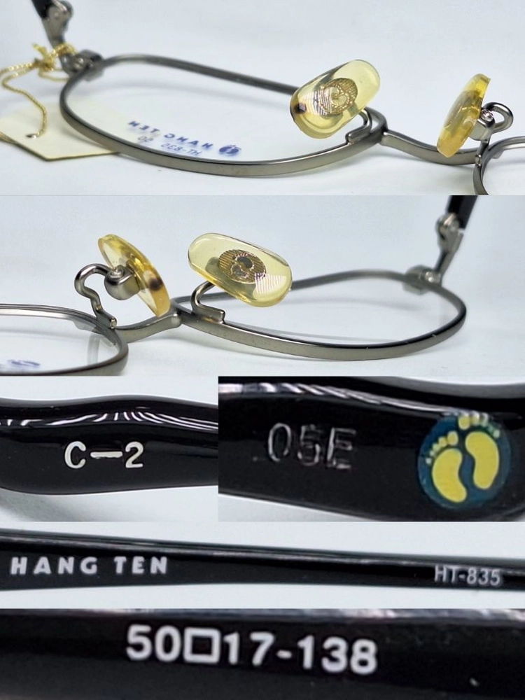 행텐 HANG TEN HT-835 실버 안경테 50mm 오벌형 긱시크 일본 빈티지 데드스톡 아메카지 Y2K 레트로 이미지