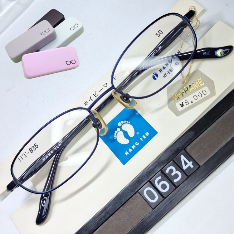행텐 HANG TEN HT-835 네이비 안경테 50mm 오벌형 긱시크 일본 빈티지 데드스톡 아메카지 Y2K 레트로 이미지