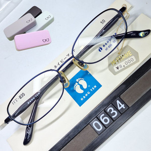 행텐 HANG TEN HT-835 네이비 안경테 50mm 오벌형 긱시크 일본 빈티지 데드스톡 아메카지 Y2K 레트로 이미지