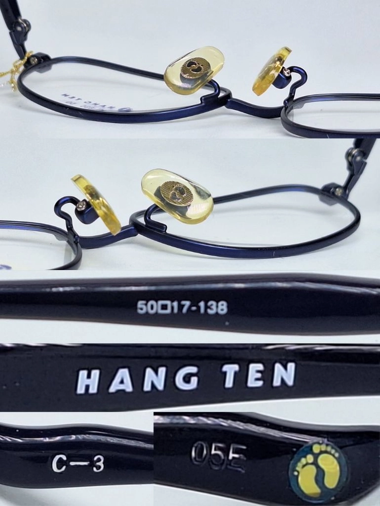 행텐 HANG TEN HT-835 네이비 안경테 50mm 오벌형 긱시크 일본 빈티지 데드스톡 아메카지 Y2K 레트로 이미지