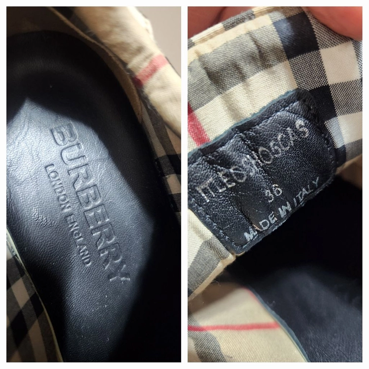 (36/230mm)버버리신발 체크패턴 버버리운동화 버버리스니커즈 이미지