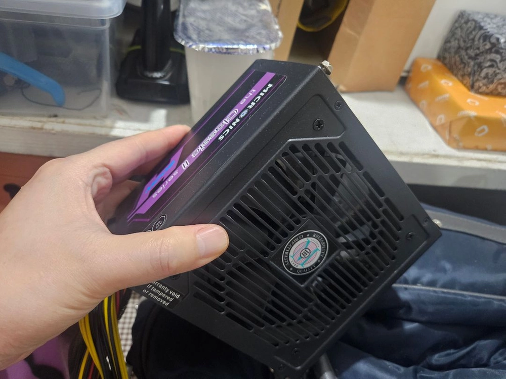앱코 미니타워 pc 케이스와 마이크로닉스 600W 파워 일괄 이미지