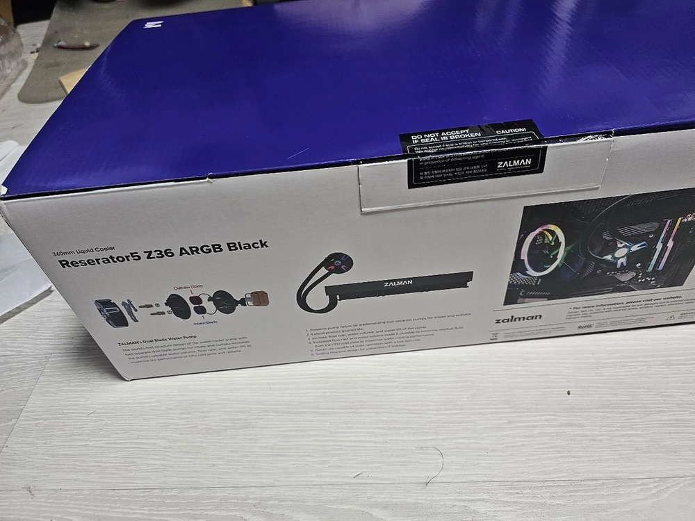 잘만 Reserator5 Z36 ARGB Black 수랭쿨러 이미지
