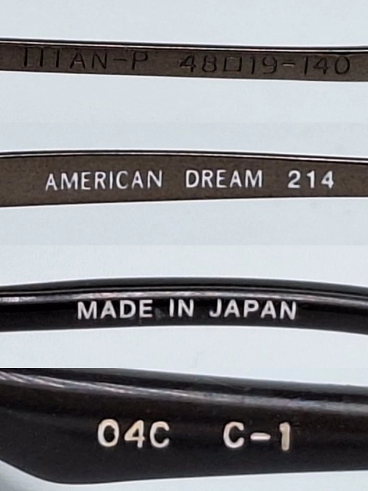 AMERICAN DREAM 214 안경테 48mm 브라운 티타늄 오벌형 긱시크 일본 빈티지 데드스톡 아메카지 Y2K 이미지