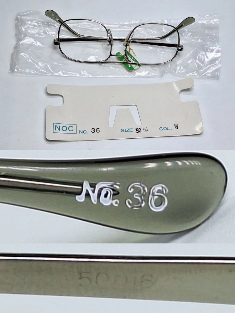 NOC NO.36 안경테 50mm 투브릿지 실버 일본 빈티지 데드스톡 아메카지 레트로 클래식 앤틱 복고 수입 Y2K 이미지