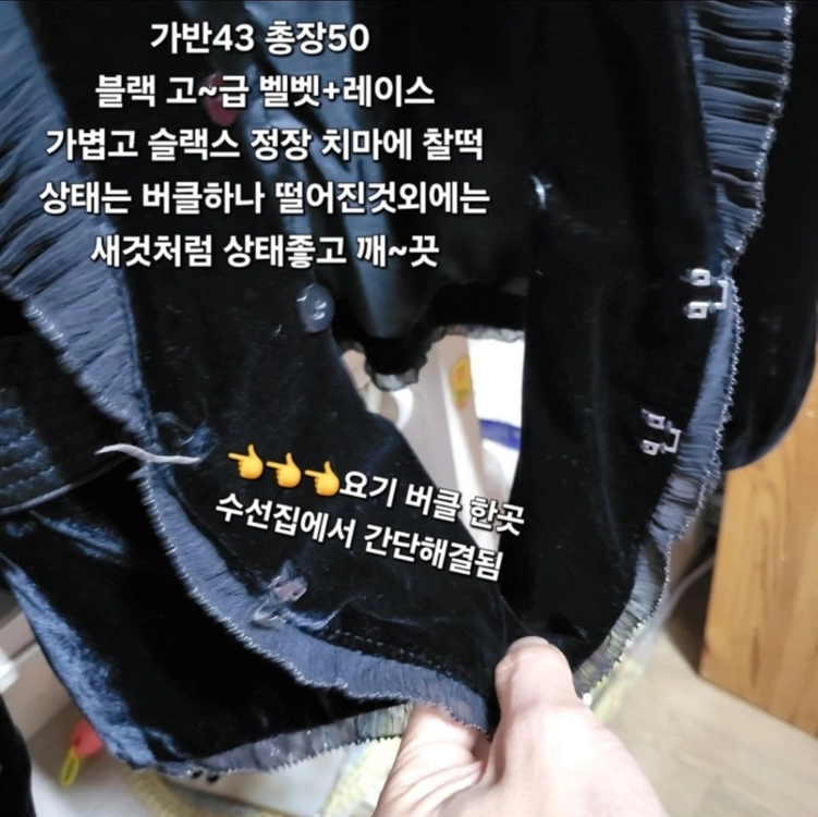 베스띠벨리 벨벳 레이스 블라우스 자켓 정장 치마 하객룩등 코디 이미지
