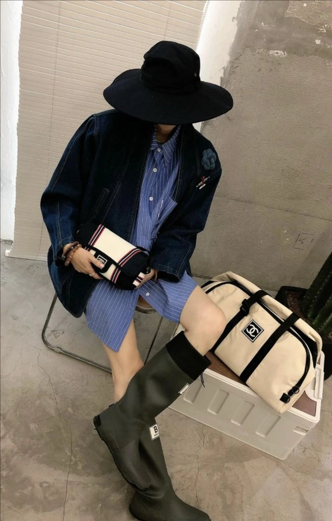 샤넬 더플백 보스턴백 아이보리 이미지