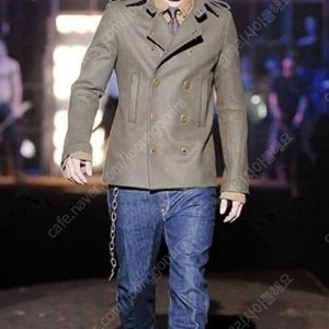 디스퀘어드2 DSQUARED2 D2 해군캡틴 견장 피코트 피콧 코트 자켓 46사이즈 정품핸드메이드 이미지