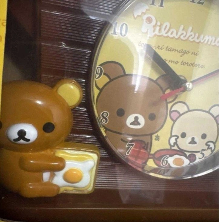 리락쿠마초콜렛집모양벽시계무빙시계 이미지