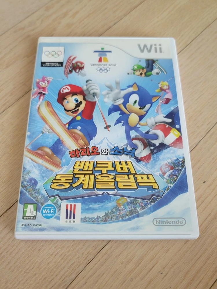 닌텐도 wii 정발 한글판 마리오 소닉 벤쿠버 동계올림픽+베이징올림픽 이미지