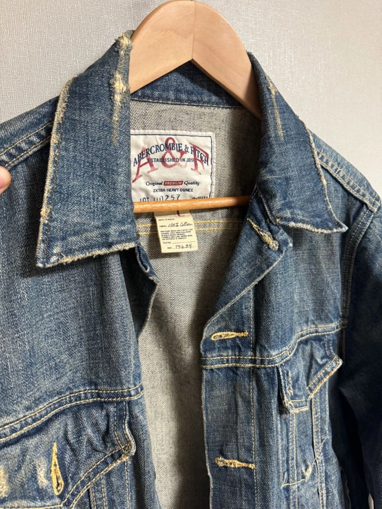 미국구매 아베크롬비 abercrombie 데님자켓 청자켓L 이미지