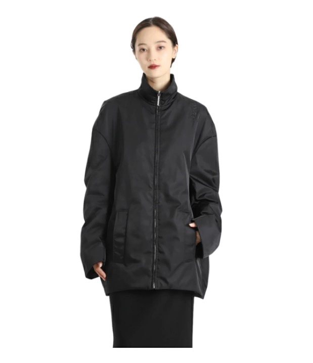 마르니 (MARNI) 하이넥 집업 봄버 재킷 블랙 S 이미지