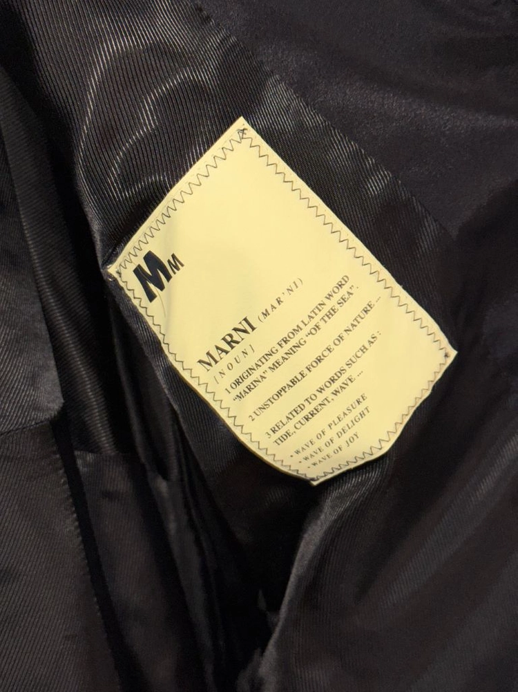 마르니 (MARNI) 하이넥 집업 봄버 재킷 블랙 S 이미지