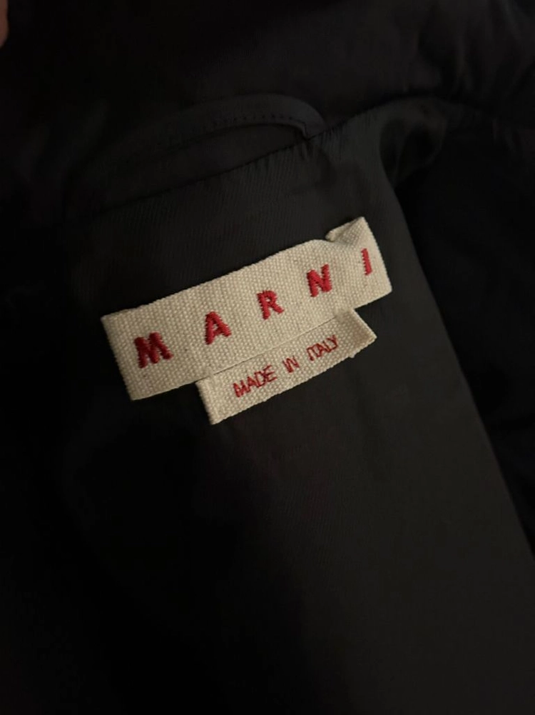 마르니 (MARNI) 하이넥 집업 봄버 재킷 블랙 S 이미지