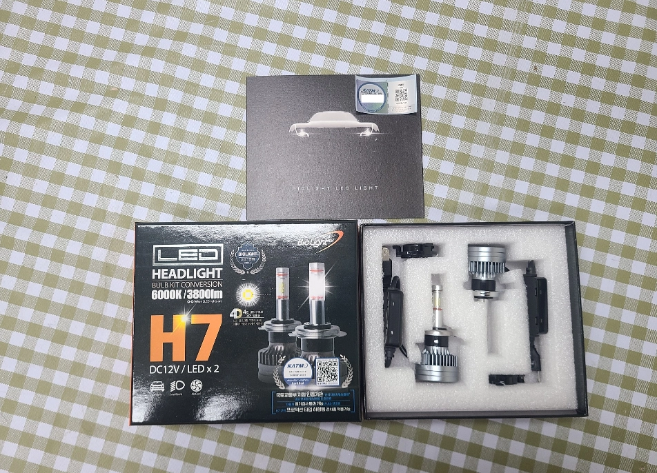 [새상품]합법인증 바이오라이트 H7 LED 전조등(무료배송) 이미지