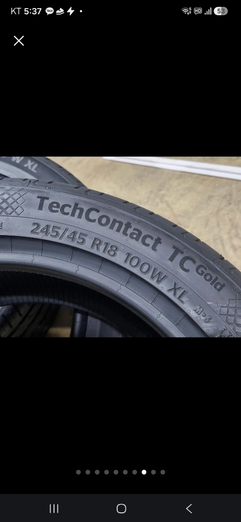 독일 기술력으로 만들어진 콘티넨탈 타이어를 만나보세요.TechContact TC Gold 모델로 245/45R18 이미지