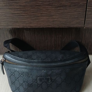 정품 구찌 블랙 힙색 벨트백 이미지