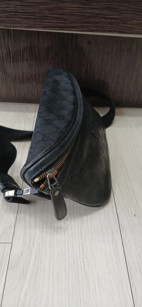 정품 구찌 블랙 힙색 벨트백 이미지