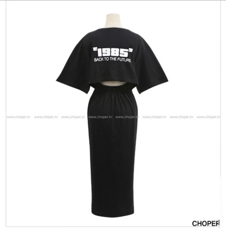 1985 백투더퓨처 백 트임 롱 원피스 이미지