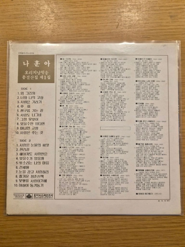 나훈아 lp 이미지