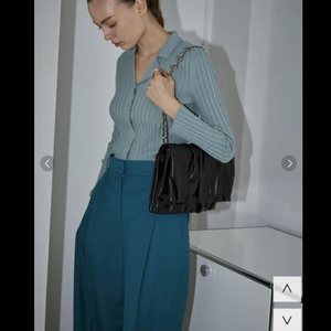 오르 orr 핀턱 울 와이드 슬랙스 팬츠 s 사이즈 새상품 이미지