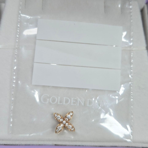 골든듀 펄시피아 쁘띠 파베 18k 다이아 팬던트 로골 리니아 16인치 체인 이미지