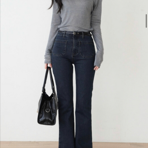 uur outpocket jeans noir indigo 롱 M 이미지