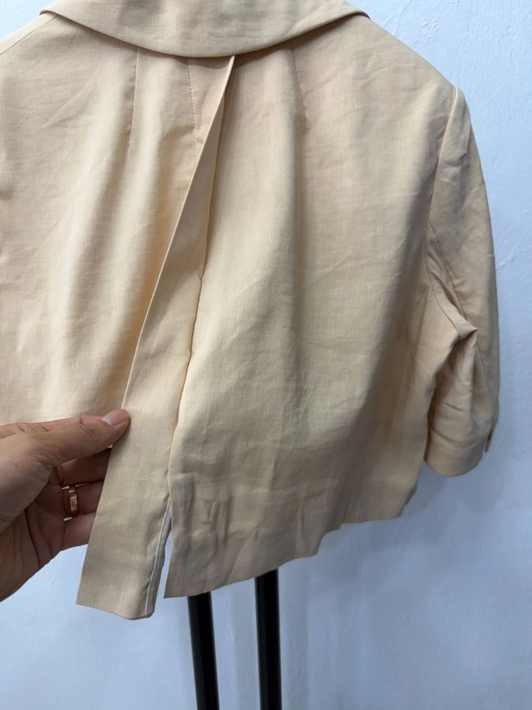 정품) MINE 마인 한섬 23ss 크롭 루즈핏 린넨자켓 76 이미지