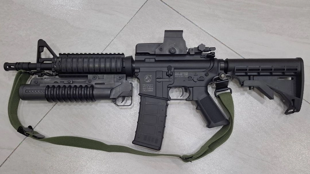 m4a1+더미m203 수정탄 전동소총(메탈아웃바렐, 메탈스톡봉)판매합니다. - 안심되는 중고거래