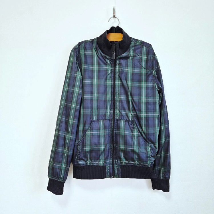 ZARA 자라 리버서블 양면 블루종 체크 봄버자켓 이미지