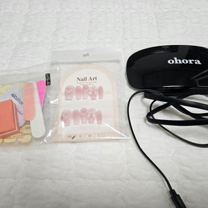 네일팁 세트 젤램프, 사포질, 알콜솜, 팁스티커 일괄 판매 이미지