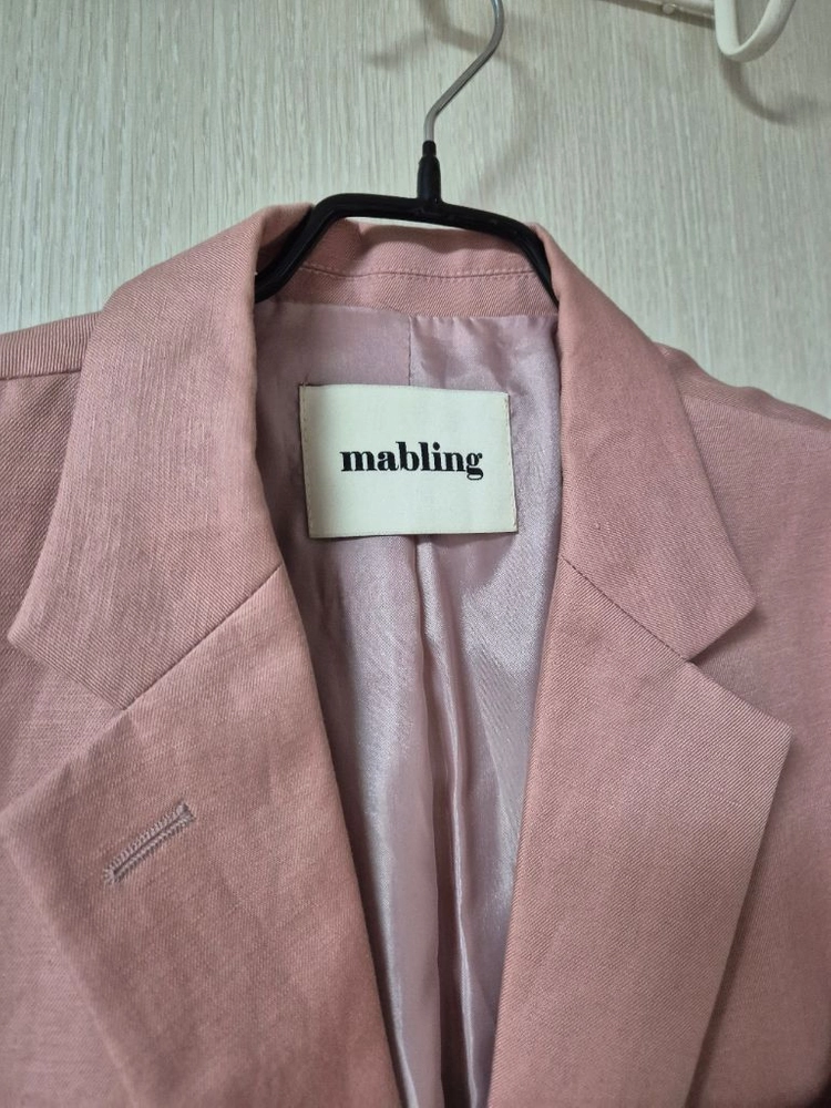 마블링 린넨 자켓 연핑크 자켓 mabling 이미지