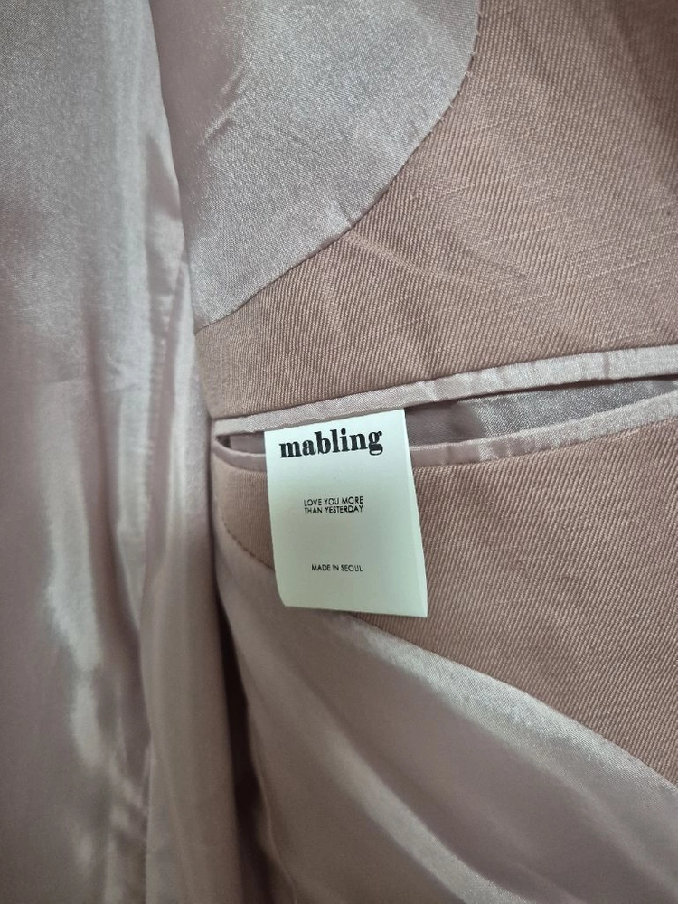 마블링 린넨 자켓 연핑크 자켓 mabling 이미지