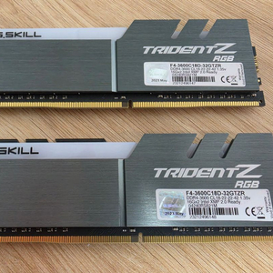 G-skill RGB DDR4 3600MHz 32GB (16GB x 2개) 메모리 이미지