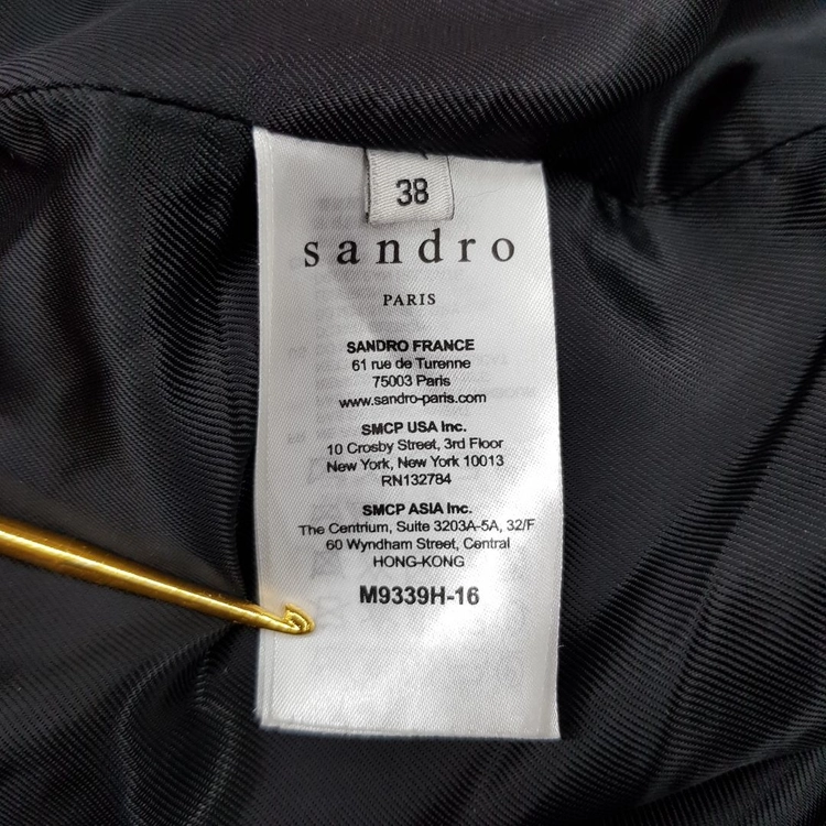 산드로 SANDRO 벨티드 부클레 트위드 롱 코트 38사이즈 이미지