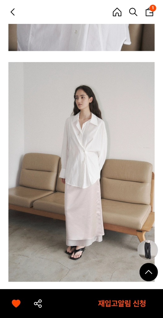 유메르 라인 사이드 버튼 셔츠 이미지