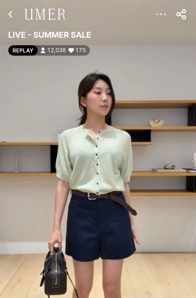 유메르 래글런 하프 가디건 네이비 이미지