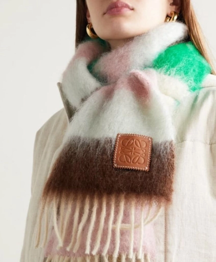 LOEWE 로에베 멀티 스트라이프 모헤어 머플러 이미지